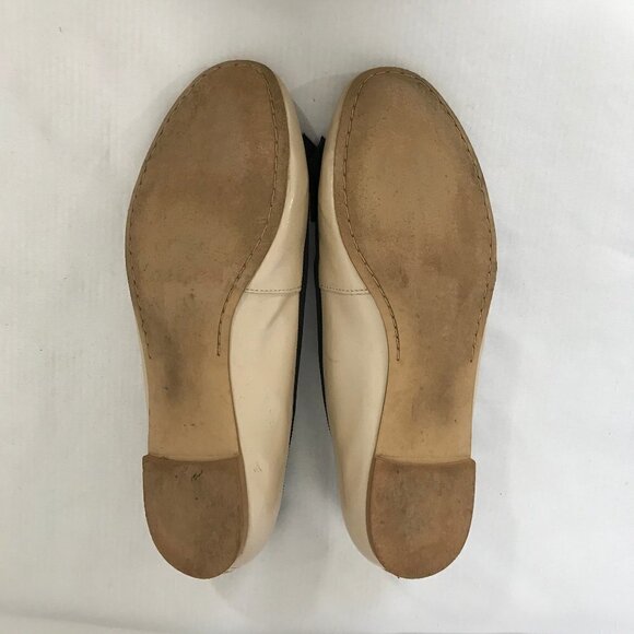 Sperry Patten Leather Pearl & Black Ribbon Flats - Picture 9 of 10